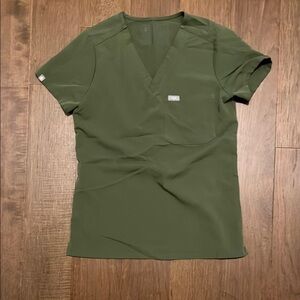 Figs XXS Olive Green Catarina Scrub Top